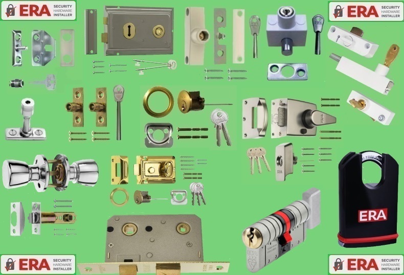ERA SUPPLY ALL TYPES OF LOCKS WHETHER FOR WINDOWS OR DOORS, PLUS ALL SIZES OF CYLINDERS