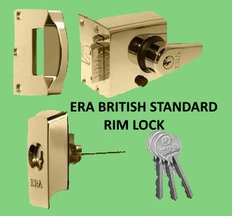 THE ERA BRITISH STANDARD RIM LOCK FOR REPLACING A STANDARD YALE LATCH