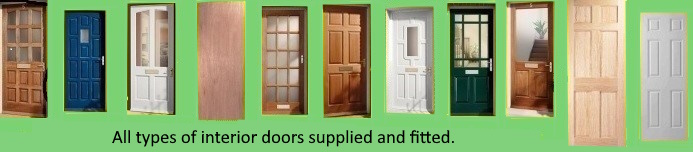 INTERIOR DOORS OF ALL TYPES SUPPLIED AND FITTED